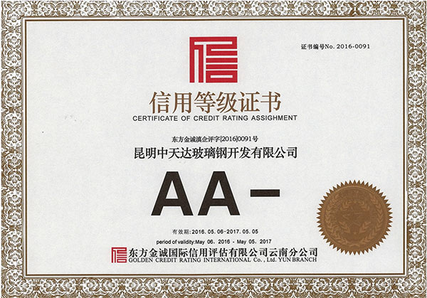 信用等級證書